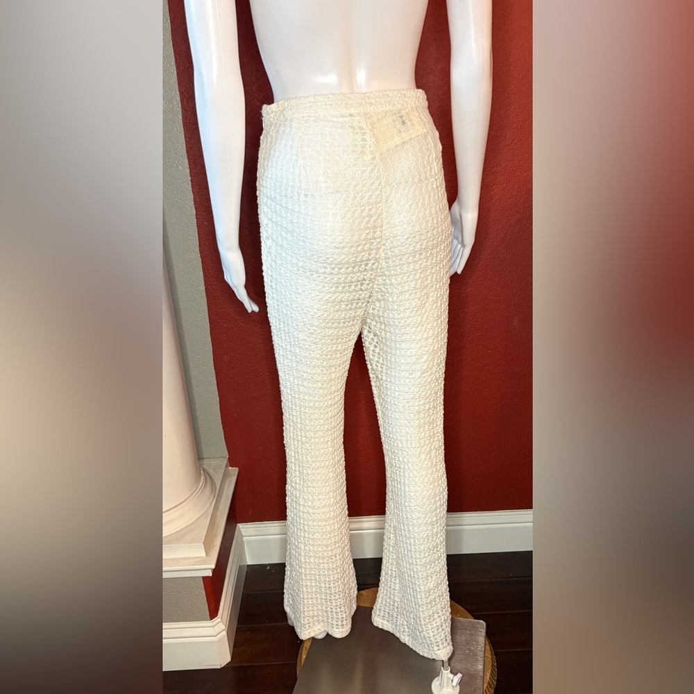 NWT BAOBAB Robin Ecru Bubble Waffle Knit Flare Leg Pants. Size XS - Picture 4 of 10